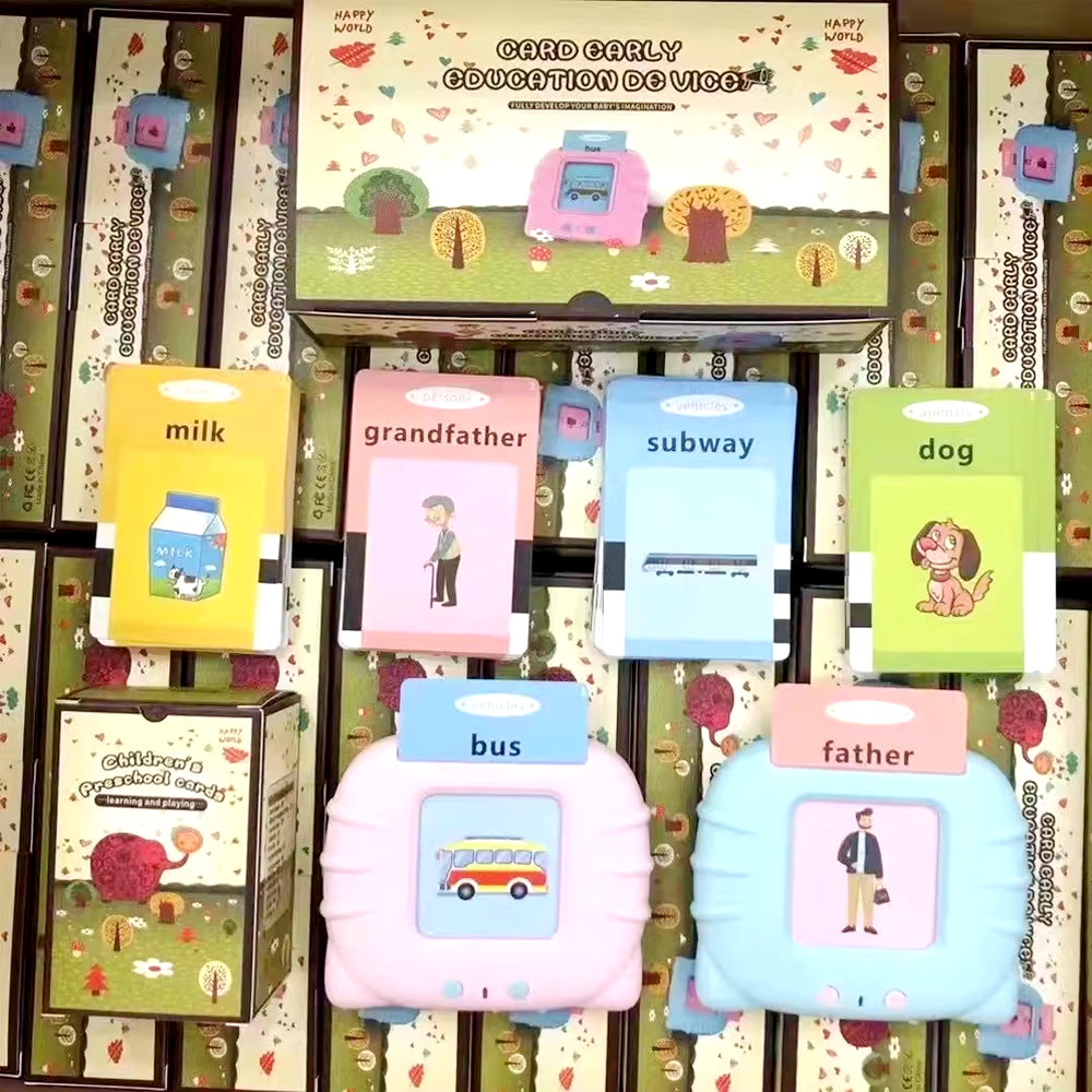 Talking Flash Card Learning Toy, Electronic Audio Book Machine for  Preschool Kids (English)