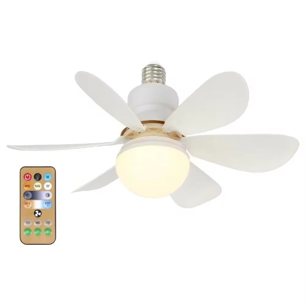LED 30W Ceiling Fan Light E27 with Remote Control for Dimming, 85-265V