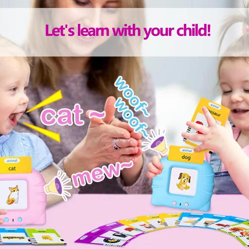 Talking Flash Card Learning Toy, Electronic Audio Book Machine for  Preschool Kids (English)