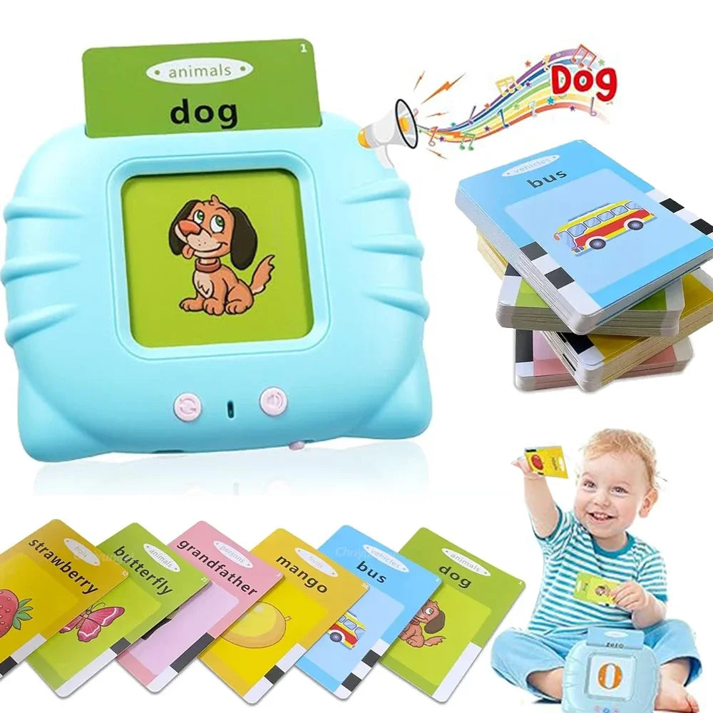 Talking Flash Card Learning Toy, Electronic Audio Book Machine for  Preschool Kids (English)