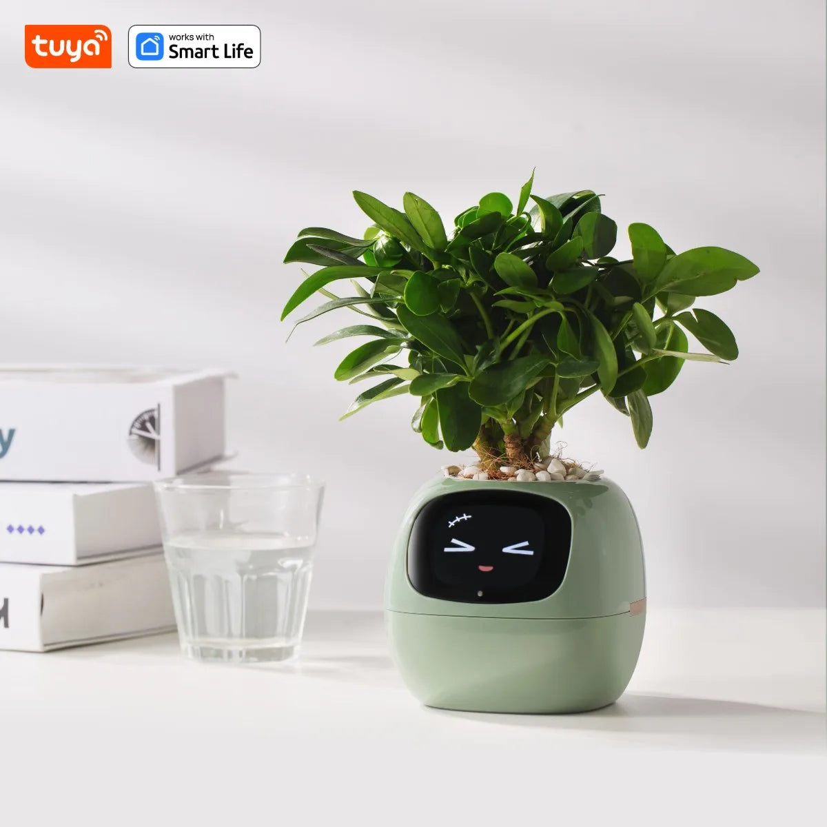 Ai Smart Planter, over 49 Rich Expressions,7 Smart Sensors,Ai Make Raising Plants Easy and Fun